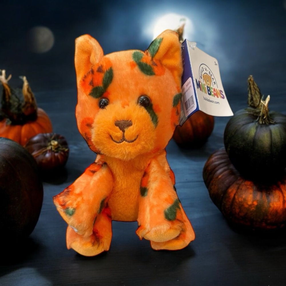 Build A Bear Halloween Pumpkin Kitty Mini Beans 2024 Vault